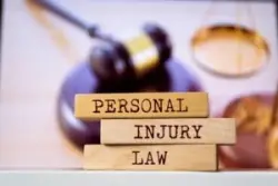 Wooden blocks spell out ‘personal injury law’. Hire an Oakland personal injury lawyer now.