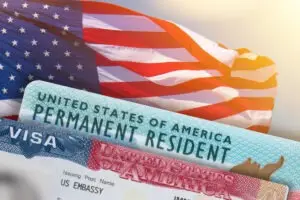 green card with american flag