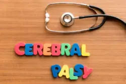 Stethescope surrounding the words Cerebral Palsy