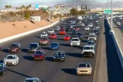 cars on a las vegas highway