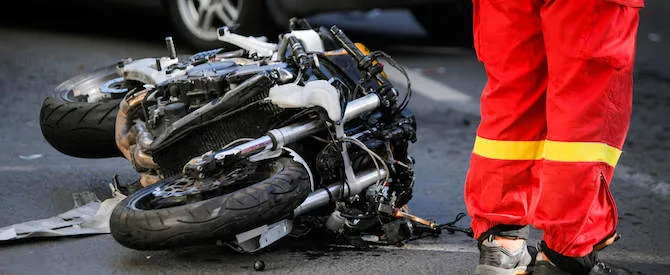 photo of motorcycle accident