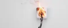 Fire due to short circuit