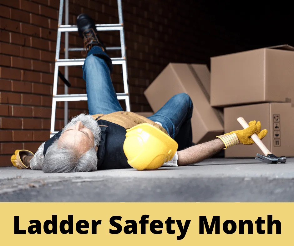 Man fell off ladder at work.