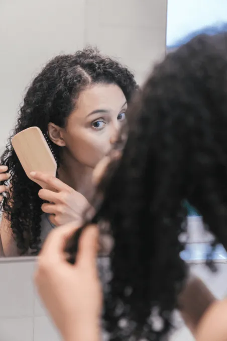 Combing Curly Hair 