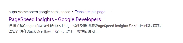 Foreign language result in the Google SERPs