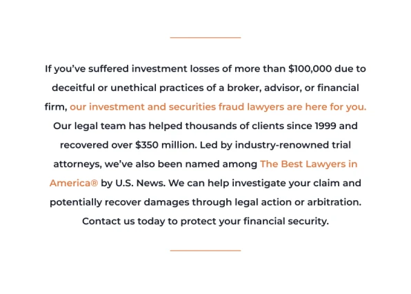 Arizona Investment Fraud Lawyer