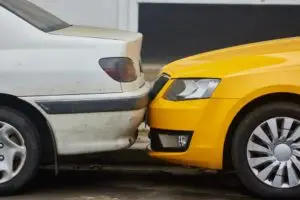 car hitting a parked car