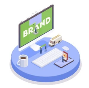 Advertising Agency Isometric Composition
