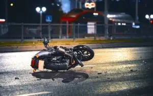 an-overturned-motorcycle-lying-in-the-road-after-a-motorcycle-accident