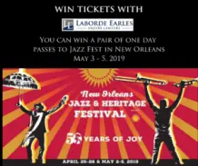 New Orleans Jazz & Heritage Festival May 3-5th