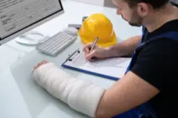 injured worker filling out ssd form
