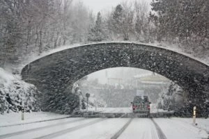 Auto accident during inclement weather