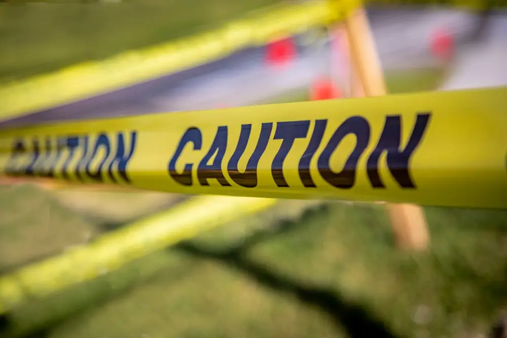 A closeup image of yellow "Caution" tape. Rockpoint Legal Funding provides pre-settlement funding for plaintiffs is many types of negligence personal injury lawsuits.