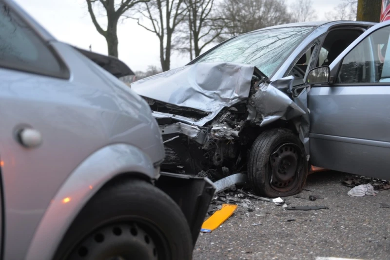 Two cars involved in an accident