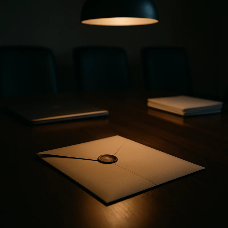 Confidential legal settlement folder on a table symbolizing privacy in plaintiff funding cases