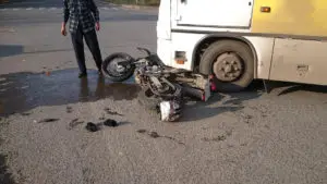 bus and motorcycle accident