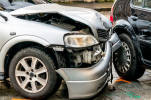 damaged front-ends on car