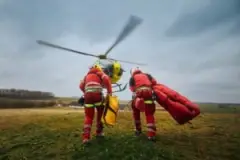 Two paramedics respond to a call about a catastrophic injury.