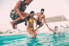People in a pool. Learn more about your legal situation with an Anderson drowning accident lawyer.