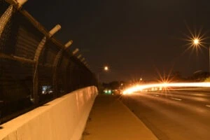 38th St. overpass between Shadeland & Franklin Rd. Indianapolis at night is a dangerous area for accidents.