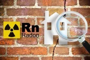 danger of radon gas in a home concept