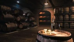 underground wine cellar