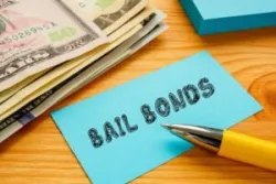 Financial concept meaning BAIL BONDS with phrase on the page.