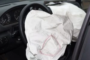 Employ airbag while driving down the highway