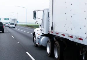 semi truck on the highway