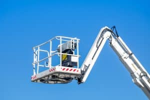 Bucket Truck Hits Power Lines