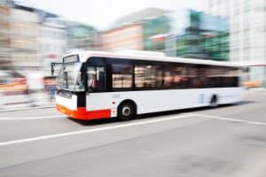 Port Authority Bus and car crash