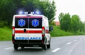 Car and Ambulance Collide
