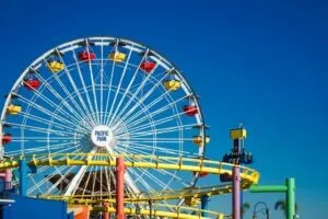 Roller,Coaster,,Ferris,Wheel,And,A,Hammer,In,A,Colorful