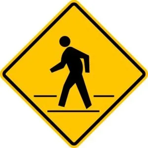 Pedestrian,Crossing,Sign.,Pedestrians,Have,Priority,When,Crossing,The,Road.