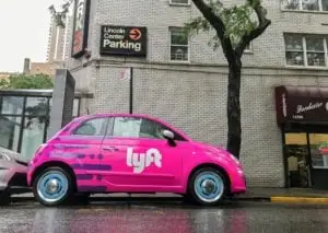 Lyft car in New York