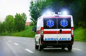 ambulance on the road