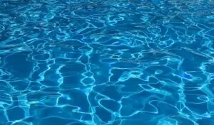blue bottom of a swimming pool