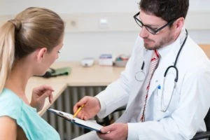 woman consulting with her doctor