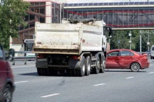 truck and a car accident