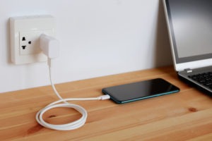 phone charging by laptop