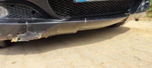 cracked car fender