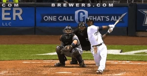 Milwaukee Brewers "One Call, That&#039;s All" sign at stadium