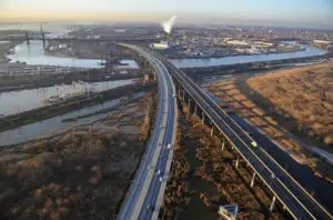 aerial view of new jersey turnpike