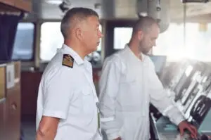 ship captains working on a boat