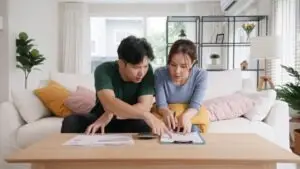 couple reviewing their finances