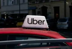 Uber car sign