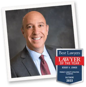 Headshot of personal injury lawyer, Rob Jenner with a Best Lawyer of the Year 2022 badge