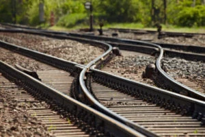 Railroad tracks showing multiple paths