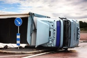 Overturned Truck Accident