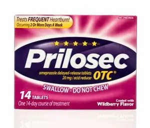 Prilosec on the shelf at a store